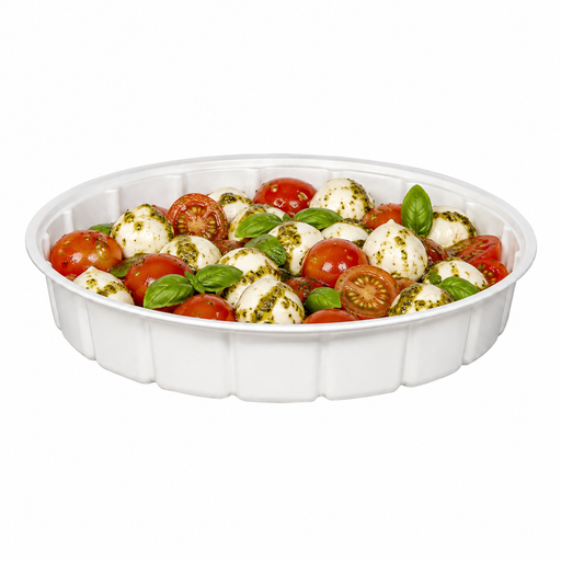Saladier PS rond blanc Ø 21 cm - H 3 cm 600ml - 500 unités