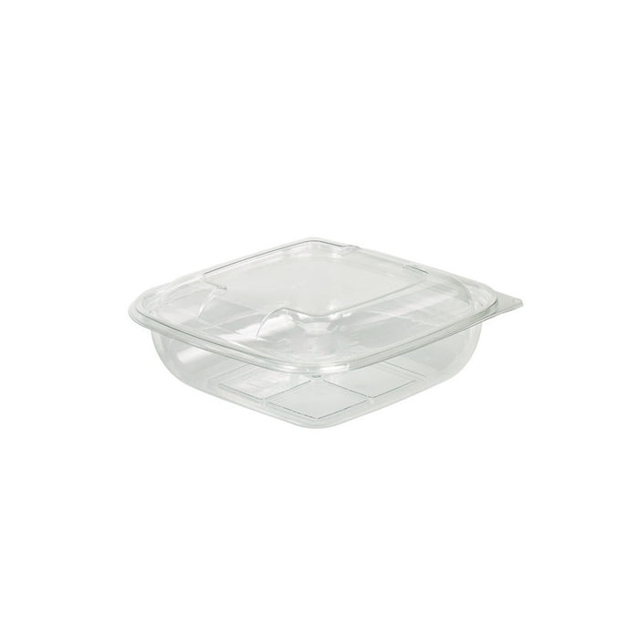 Saladier PET carré transparent 1000 ml 19 cm x 19 cm x 5,5 cm - 150 unités