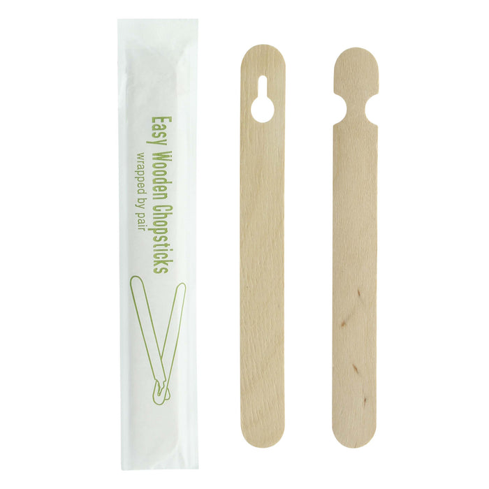 Baguette bois pour débutant emballée par paire - 15 cm - 100 unités