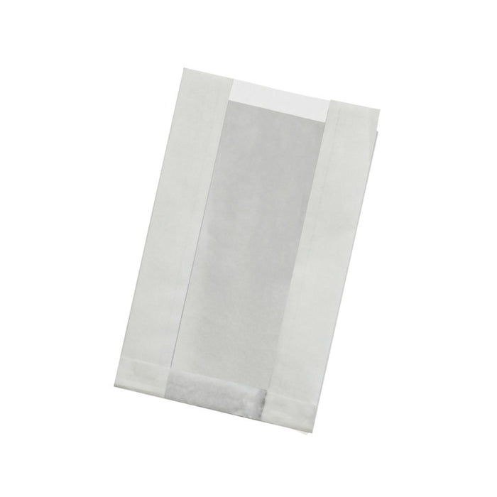 Sac papier kraft blanc ingraissable à fenêtre  - 22 cm x 14 cm x 6 cm - 1000 Pcs