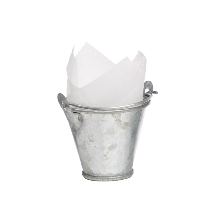 Seau en métal avec anse 30 ml - Ø 4,9 cm - H 4 cm - 24 unités
