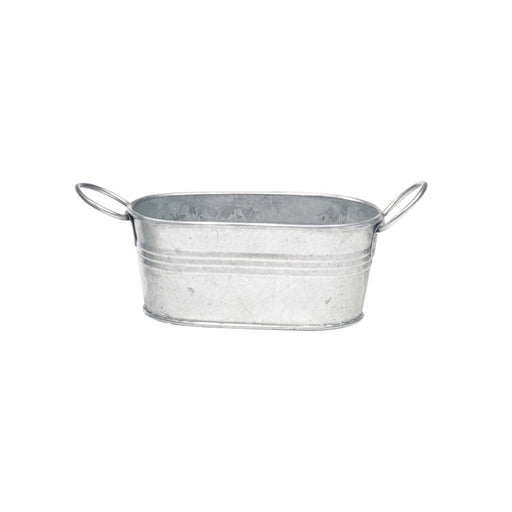 Baquet ovale en métal 220 ml 12 x 7 x 5,5 cm - 6 unités