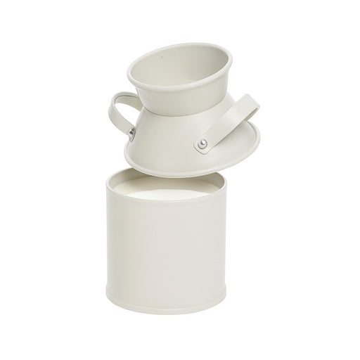Pot à lait en métal couleur ivoire 125 ml - Ø 5 cm - H 10 cm - 6 unités