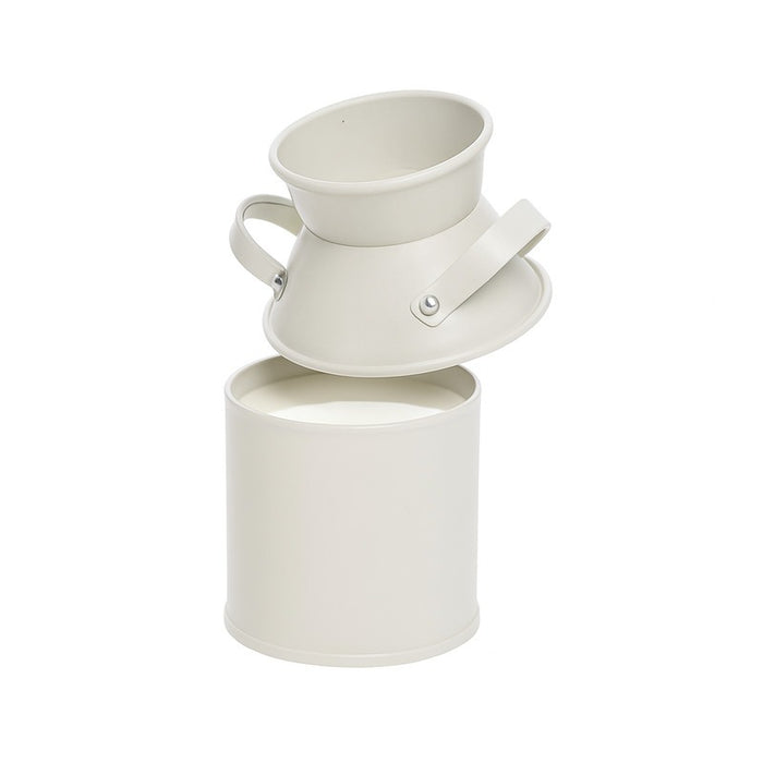 Pot à lait en métal couleur ivoire 125 ml - Ø 5 cm - H 10 cm - 6 unités