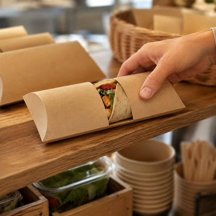 Etui tacos sécable carton kraft - 12 cm x 17 cm - 25 unités