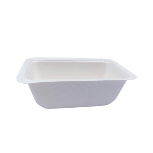 Barquette scellable pulpe laminée PLA - 375 ml - 13,7 cm x 9,5 cm x 4,5 cm - 100 unités