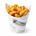 Gobelet carton snack refermable perforé blanc décor "Journal" - 350 ml - Ø 8,6 cm - H 13,9 cm - 50 unités