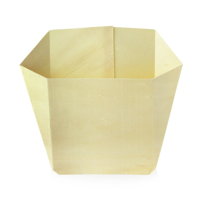 Pochette frite bois 12,8 cm x 4 cm x 13 cm - 25 unités