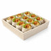 Plateau repas bois carré "Noa" 26 cm x 26 cm x 6,6 cm - 10 unités