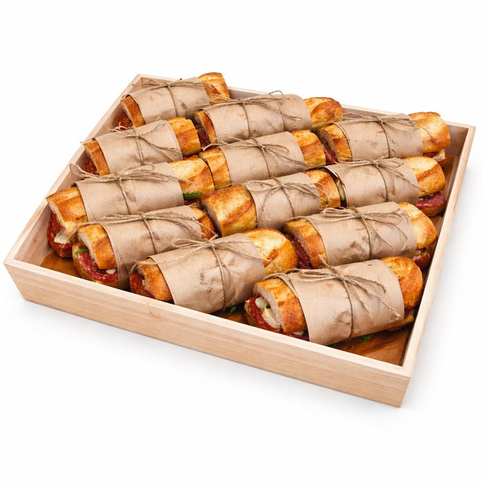 Plateau repas bois carré "Noa" 37,5 cm x 37,5 cm x 7,4 cm - 10 unités