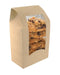 Boîte wrap carton brun à fenêtre (5% de plastique) 9,5 cm x 5,4 cm x 15,2 cm - 50 unités