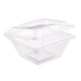 Pyramide Deli plastique PET avec couvercle charnière  250ml 105x105, H55 mm, 50pcs