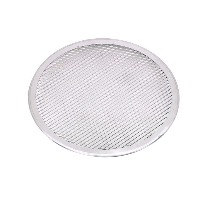 Grille à pizza ronde aluminium à fond ajouré Ø 25,4 cm H 0,4 cm - 12 unités