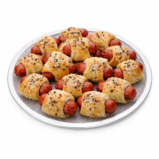Grille à pizza ronde aluminium à fond ajouré Ø279,4mm H4 mm, 12pcs