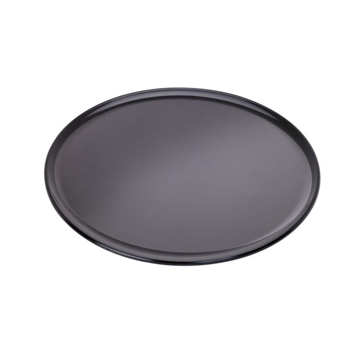 Plateau/assiette noir pour pizza en aluminium anodisé Ø 33,02 cm H 0,8 cm - 12 unités