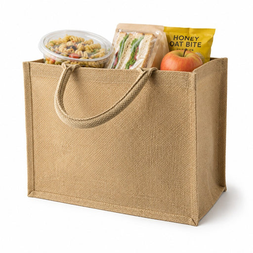 Sac cabas en jute brun 32 x 20 x 25 cm - 30 unités