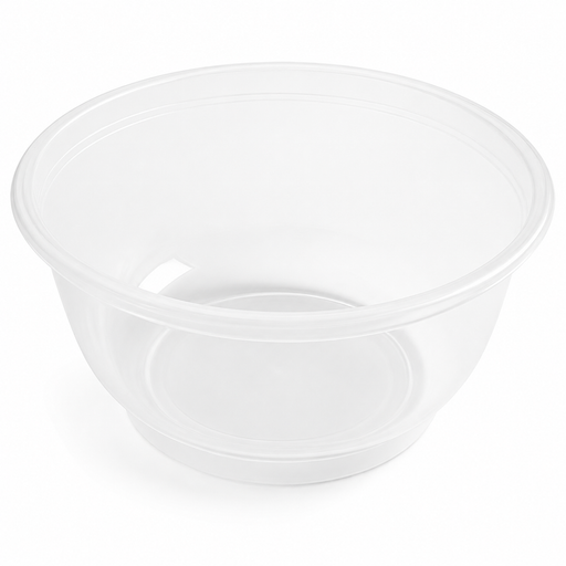 Bol rond en PP injecté transparent - 1050 ml - Ø 17,5 cm - H 7,3 cm - 50 unités