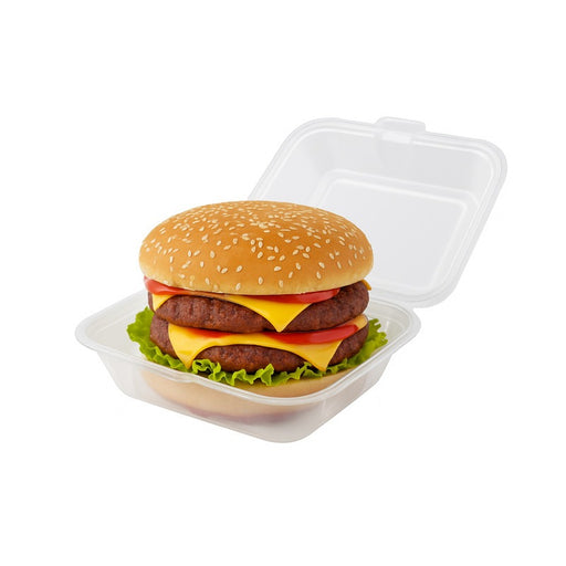Boite burger reutilisable 16 cm x 13 cm x 9 cm - 24 unités