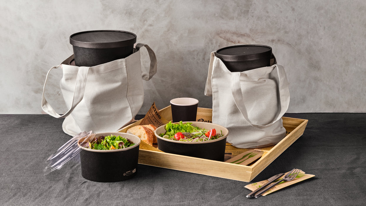 Sac en coton pour bento - Ø 17,5 cm - 20 unités