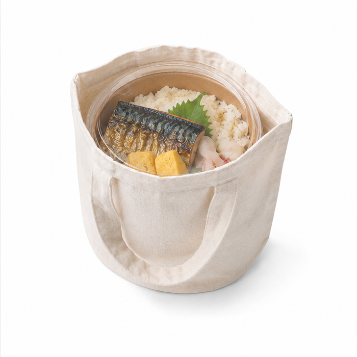 Sac en coton pour bento - Ø 17,5 cm - 20 unités