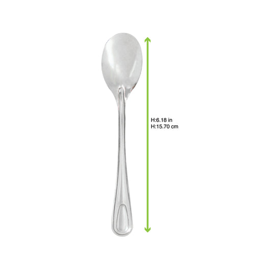 Cuillère à soupe 15,9 cm inox avec étui - 50 unités