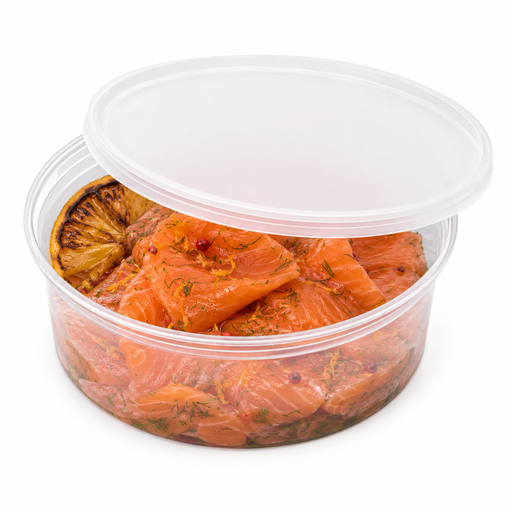 Couvercle en PP injecté transparent pour pot "Deli" - Ø 11,9 cm - 50 unités