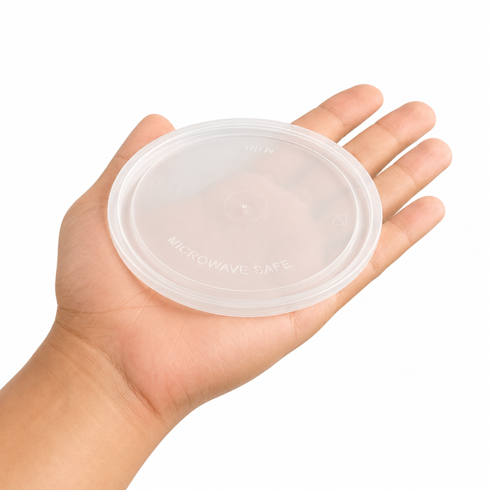 Couvercle en PP injecté transparent pour pot "Deli" - Ø 12,3 cm - 50 unités