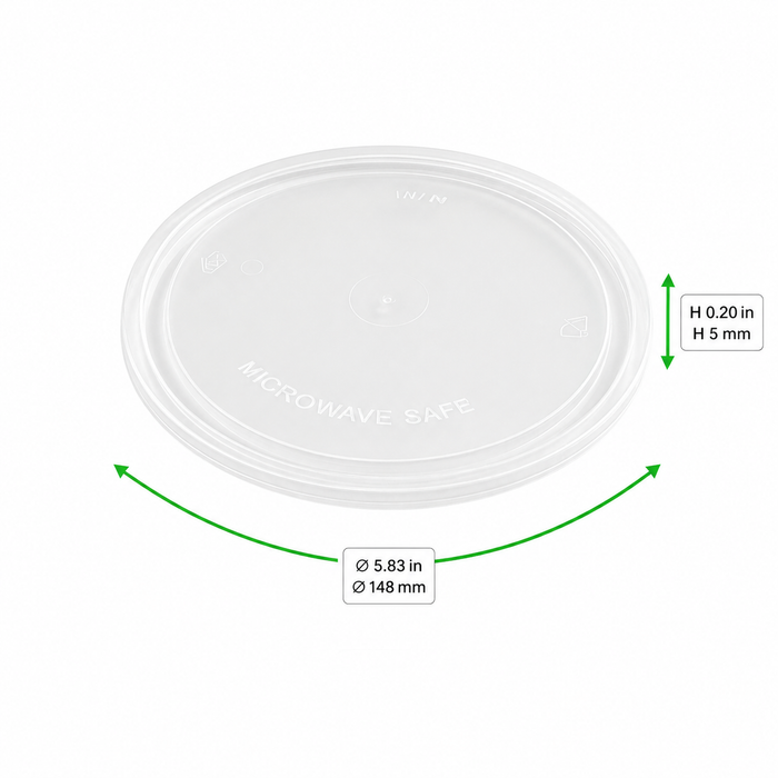 Couvercle en PP injecté transparent pour pot "Deli" - Ø 12,3 cm - 50 unités