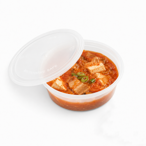 Couvercle en PP injecté transparent pour pot "Deli" - Ø 12,3 cm - 50 unités