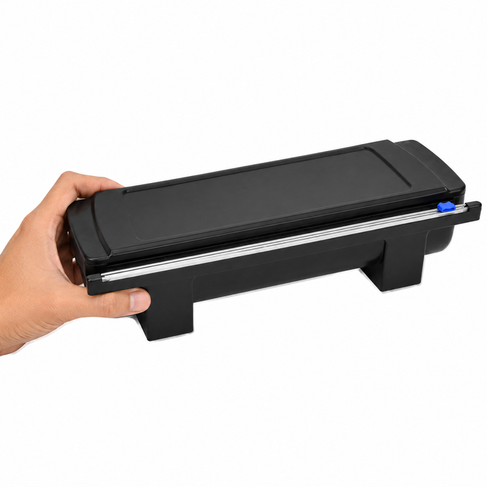 Dérouleur cutter noir pour film et aluminium 29-33 cm - 52,4 cm x 19,8 cm x 15,5 cm - 1 unité