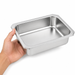 Barquette scellable gastronorme 1/4 en inox - 26,5 cm x 16 cm x 5 cm - 6 unités