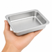 Barquette scellable gastronorme 1/8 en inox - 16 cm x 13 cm x 3,6 cm - 6 unités
