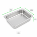 Barquette scellable gastronorme 1/8 en inox - 16 cm x 13 cm x 3,6 cm - 6 unités