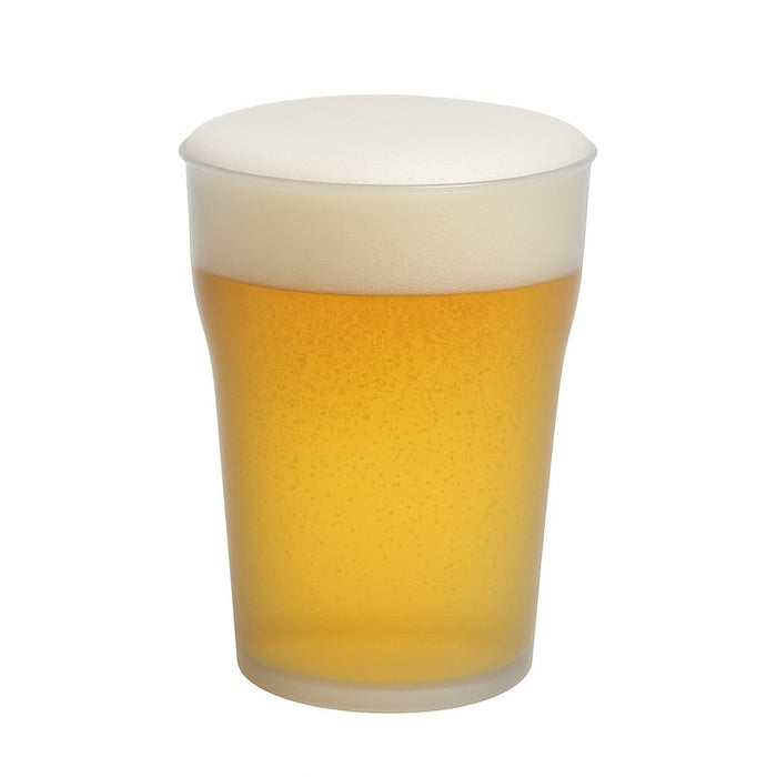 Verre à bière Cupoly, 1/2 pinte en plastique PP 380ml Ø 8,2 cm 82x H 10,3 cm - 12 unités