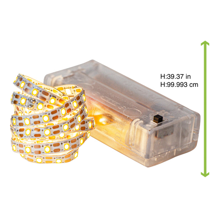 Bande lumineuse adhésive à piles - Ø 40 cm - 10 unités