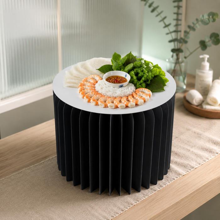 Plateau rond en acrylique transparent - Ø 50 cm - 10 unités