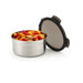 Noxbox boite ronde inox avec couvercle PP noir 600ml - 12 unités
