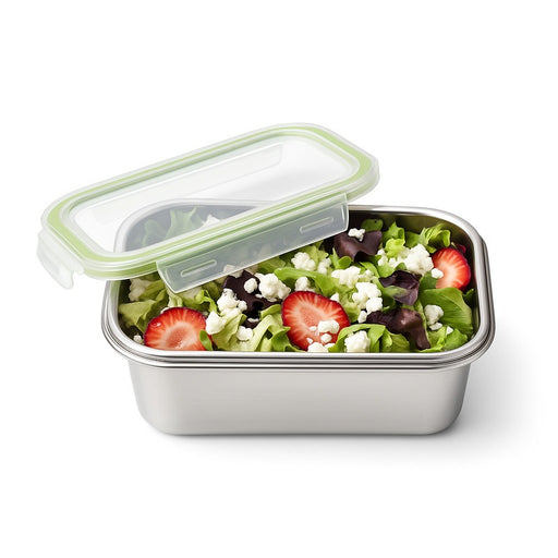 Noxbox boite repas rectangulaire inox avec couvercle PP 620ml - 6 unités