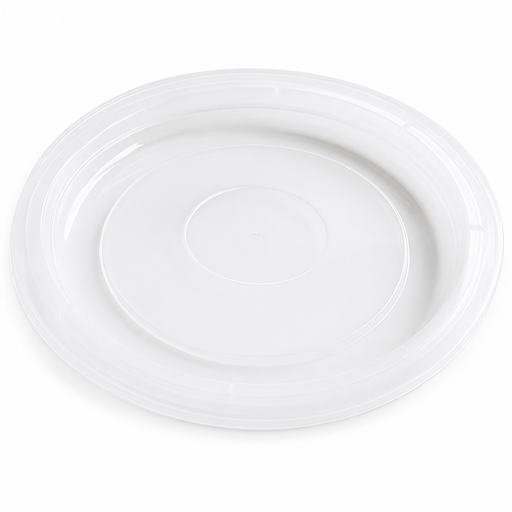 Couvercle en PP injecté transparent - Ø 17,6 cm - Compatible avec 294BOLPP1050T, 294BOLPP1120T, 294BOLPP1260T - 50 unités