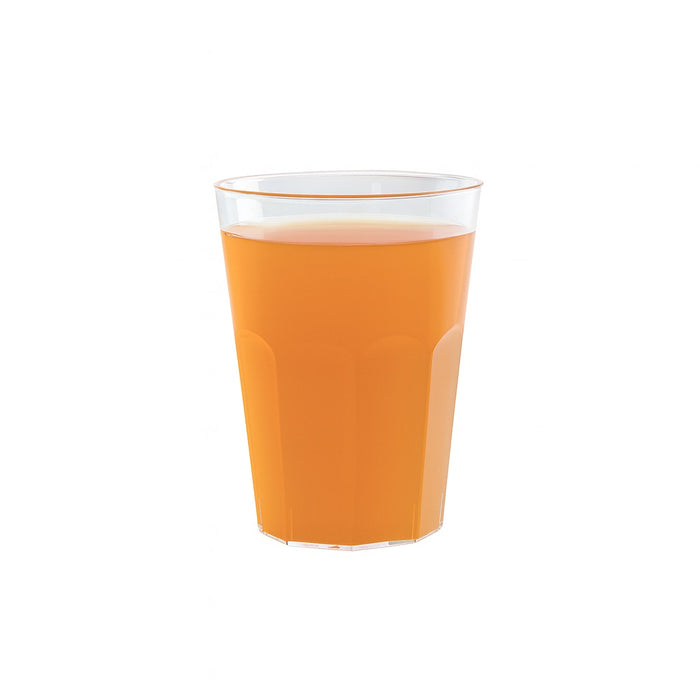 Verre à facettes PP réutilisable "Optimal" 340 ml - Ø 7,9 cm - H 10,8 cm - 30 unités
