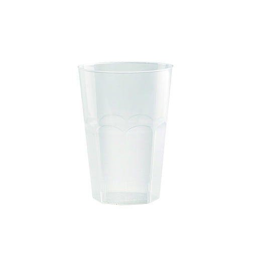 Verre à facettes PP réutilisable "Optimal" 340 ml - Ø 7,9 cm - H 10,8 cm - 30 unités