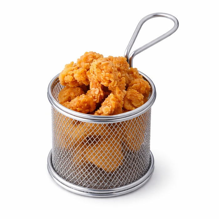 Mini panier friteuse métal rond - Ø 8 cm - H 8,5 cm - 6 unités