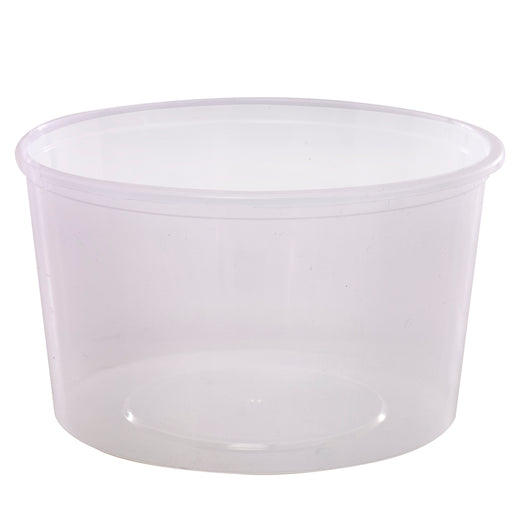 Saladier rond "Buckaty" en PP injecté transparent - 1000 ml - Ø 14,5 cm - H 8,1 cm - 50 unités