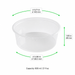 Saladier rond "Buckaty" en PP injecté transparent - 600 ml - Ø 14,5 cm - H 4,9 cm - 50 unités