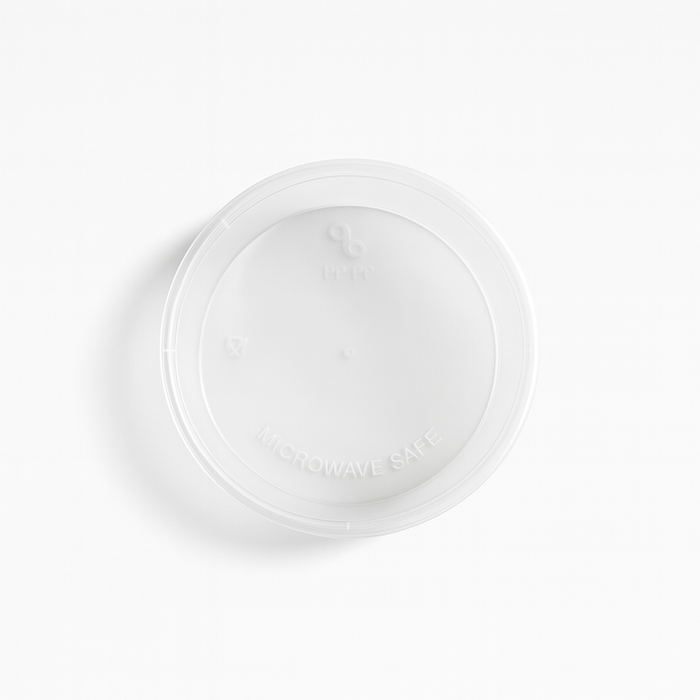 Saladier rond "Buckaty" en PP injecté transparent - 600 ml - Ø 14,5 cm - H 4,9 cm - 50 unités