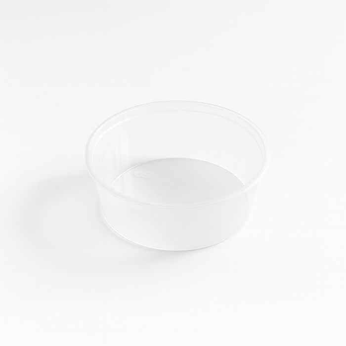 Saladier rond "Buckaty" en PP injecté transparent - 750 ml - Ø 14,5 cm - H 6 cm - 50 unités