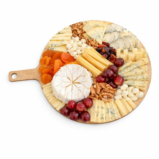 Planche ronde Phoenix couleur naturel en fibre de bois 46 cm x 35,5 cm x 0,6 cm - 4 unités