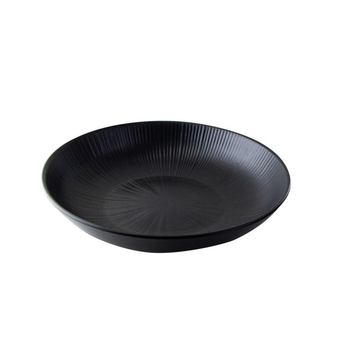 Assiette creuse "Black Phoenix" noire réemployable H 4,6 cm 950ml - 12 unités