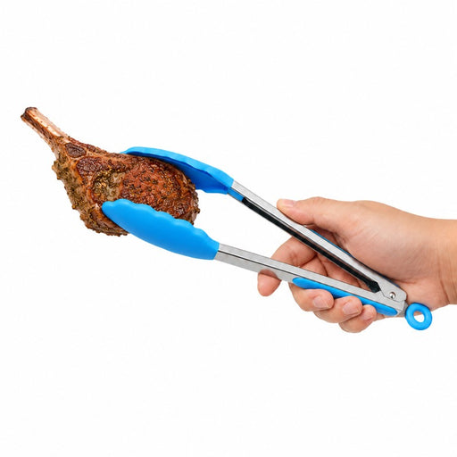 Pince de cuisine en acier inoxydable avec embouts en silicone 340 - 5 unités