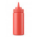 Squeezer souple rouge 1 embout, plastique BPA free H 18,5 cm 230ml - 6 unités